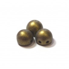 7mm Cabochon Metallic Suede Gold